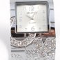 Clear Crystal Silver Chunky Cuff Watch WW129