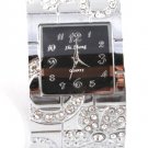 Clear Crystal Chunky Fashion Cuff Watch WW128