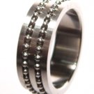 Satin Finish Ball Chain Unisex Stainless Steel Ring SSR493