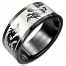 Black Stainless Steel Dragon Ring SSR605 Sz 10.5 Black Stainless Steel Dragon Ring SSR605 Sz 10.5