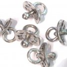 5 Adorable Baby Pacifier Pewter Charms Wholesale Lot