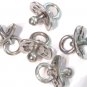 5 Adorable Baby Pacifier Pewter Charms Wholesale Lot
