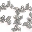 5 Peace Dove with Heart Pewter Charms Wholesale Lot