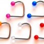 5 Assorted Colors 5mm UV Ball Lip Loop Labret Wholesale Lot BJ132