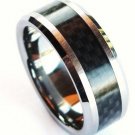 Black Carbon FIber Tungsten Carbide Ring TU3051