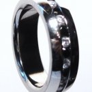 Black and Clear CZ Eternity Stainless Steel Ring SSR1040 Sz 10