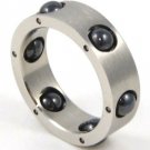 Black Spinning Balls Stainless Steel Ring SSR1817