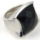 Black Onyx High Polish Stainless Steel Ring SSR2219 Size 10
