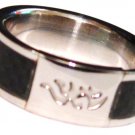 Carbon Fiber Tribal Stainless Steel Ring SSR2589
