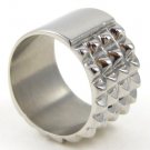 14mm Fit Spike Stainless Steel Bikers Ring SSR4451 Sz 6.5