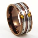 10mm Wire Cable Copper Stainless Steel Ring SSR4720 Size 7