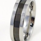 High Polish Black Stainless Steel Ring SSR4910 High Polish Black Stainless Steel Ring SSR4910