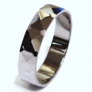 High Polish Multi Faceted Tungsten Carbide Ring TU3023 Sz 8.25 High Polish Multi Faceted Tungsten Carbide Ring TU3023 Sz 8.25