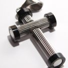 2 Tone High Polish Stainless Steel Tube Cross with FREE 20" SS Ball Chain SSP6831