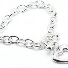 Hollow Heart Heavy Chain Toggle Charm Bracelet BR51 Hollow Heart Heavy Chain Toggle Charm Bracelet BR51