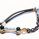 Black Stainless Steel Rubber Strap Bracelet SSB5670 Black Stainless Steel Rubber Strap Bracelet SSB5670