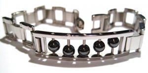 Hematite Balls Stainless Steel Bracelet SSB5732