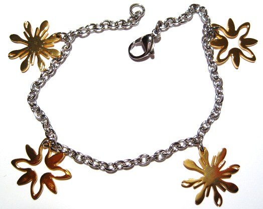 Flower Stainless Steel Chain Bracelet SSB8622