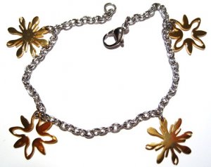 Flower Stainless Steel Chain Bracelet SSB8622