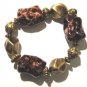 Chunky Trendy Brownish Red Beads Stretch Bracelet BR13