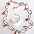 Delicate Crystal Ankle Chain Toe Ring Set (Color Choice) BR47