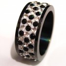 Black CZ Stainless Steel Ring SSR4617