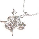 CZ Skull Ax Sword Jolly Roger Pendant NP27