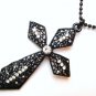 3.75" Black Cross Hip Hop Bling CZ Pendant NP64