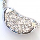 Crystal Pod Rhodium Finish Slider Necklace NP84