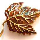 Large Colorful Autumn Leaf Crystal Brooch Pin Broach BP62-8