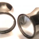 Pair of REAL MIRROR High Gloss Black Acrylic Ear Plugs Tunnels BJ24 Pair of REAL MIRROR High Gloss Black Acrylic Ear Plugs Tunnels BJ24