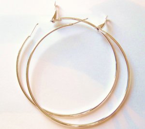 Jumbo 9cm 14K Gold EP Hoop Earrings EA83