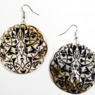 2" Unique Pattern Genuine Shell Dangle Earrings EA128