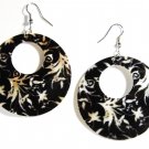 2" Unique Pattern Genuine Shell Dangle Earrings EA134