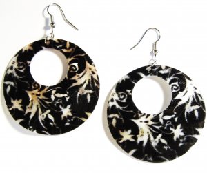 2" Unique Pattern Genuine Shell Dangle Earrings EA134