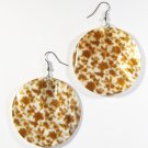 2" Art Deco Pattern Dangle Shell Earrings EA141