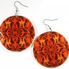 2" Art Deco Pattern Dangle Shell Earrings EA142 2" Art Deco Pattern Dangle Shell Earrings EA142