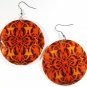 2" Art Deco Pattern Dangle Shell Earrings EA142