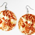 2" Art Deco Pattern Dangle Shell Earrings EA143