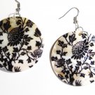 2" Art Deco Pattern Dangle Shell Earrings EA152