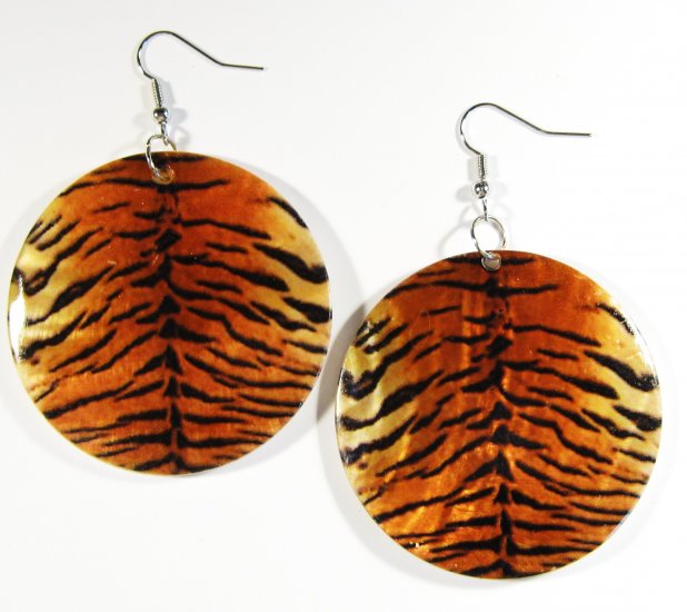 2" Animal Print Dangle Shell Earrings EA144