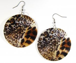 2" Animal Print Dangle Shell Earrings EA145