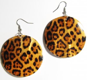 2" Animal Print Dangle Shell Earrings EA149
