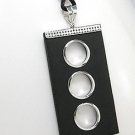 Exquisite 925 Sterling Silver and Black Onyx Pendant NP156