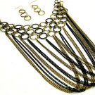 Two Tone Multichain Cascade Drop Chunky Necklace Earring Set NP919 Two Tone Multichain Cascade Drop Chunky Necklace Earring Set NP919