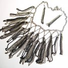 Two Tone Cascade Drop Chain Necklace and Earrings Set NP928