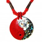 Mother of Pearl Shell Circle Pendant Necklace NP154