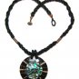 Mother of Pearl Coconut Disc Beaded Pendant Necklace NP158