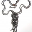 32" Gunmetal Multi Mesh Chain Sweater Necklace NP937