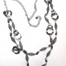 32" Twisted Circles and Tubes Chain Link Sweater Necklace NP939 32" Twisted Circles and Tubes Chain Link Sweater Necklace NP939
